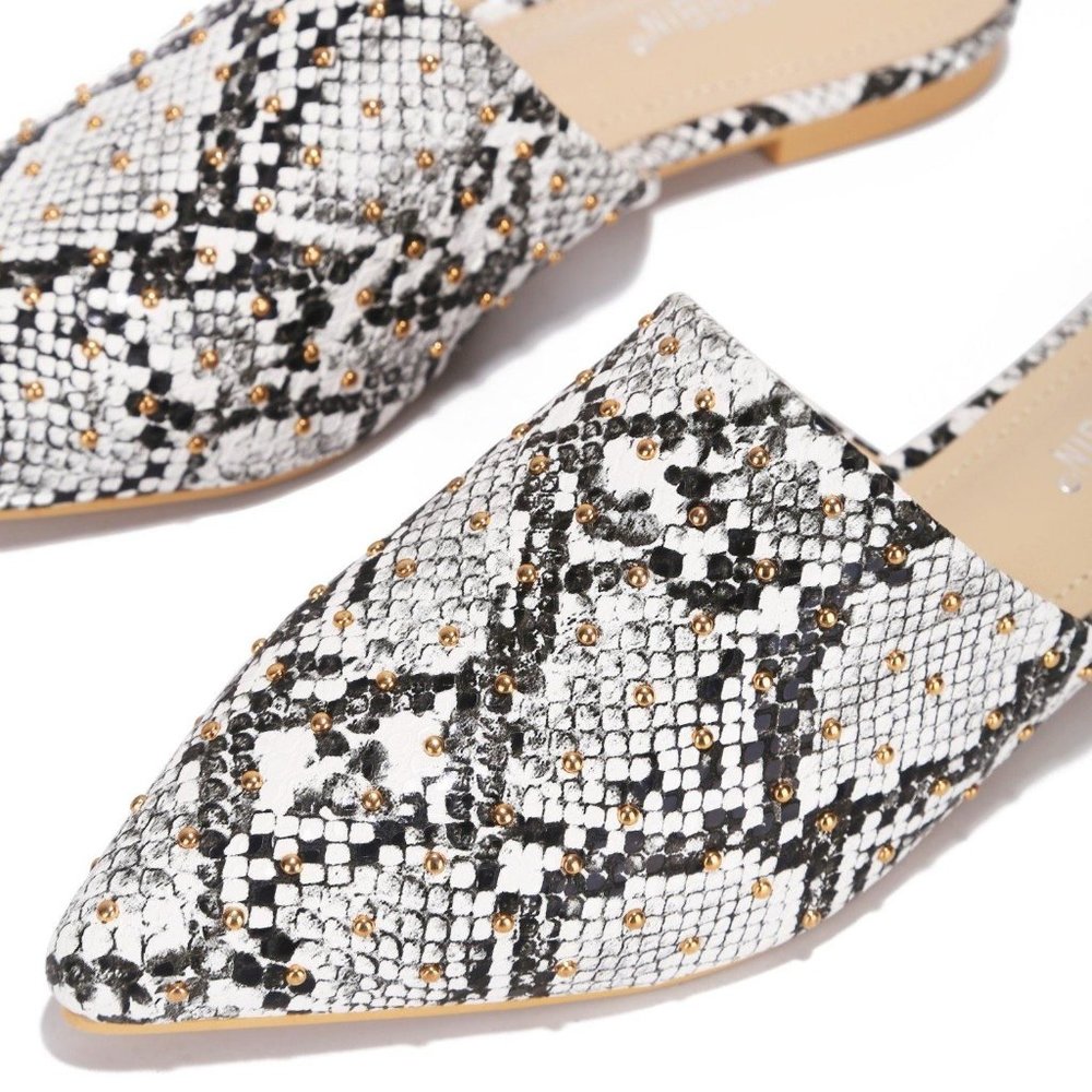 Studded Snake Mules - Picture 2 of 4